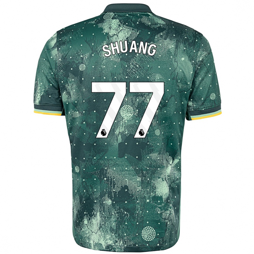 Vaikiškas Wang Shuang #77 Mėtų Žalia Trečias Marškinėliai 2024/25 T-Shirt