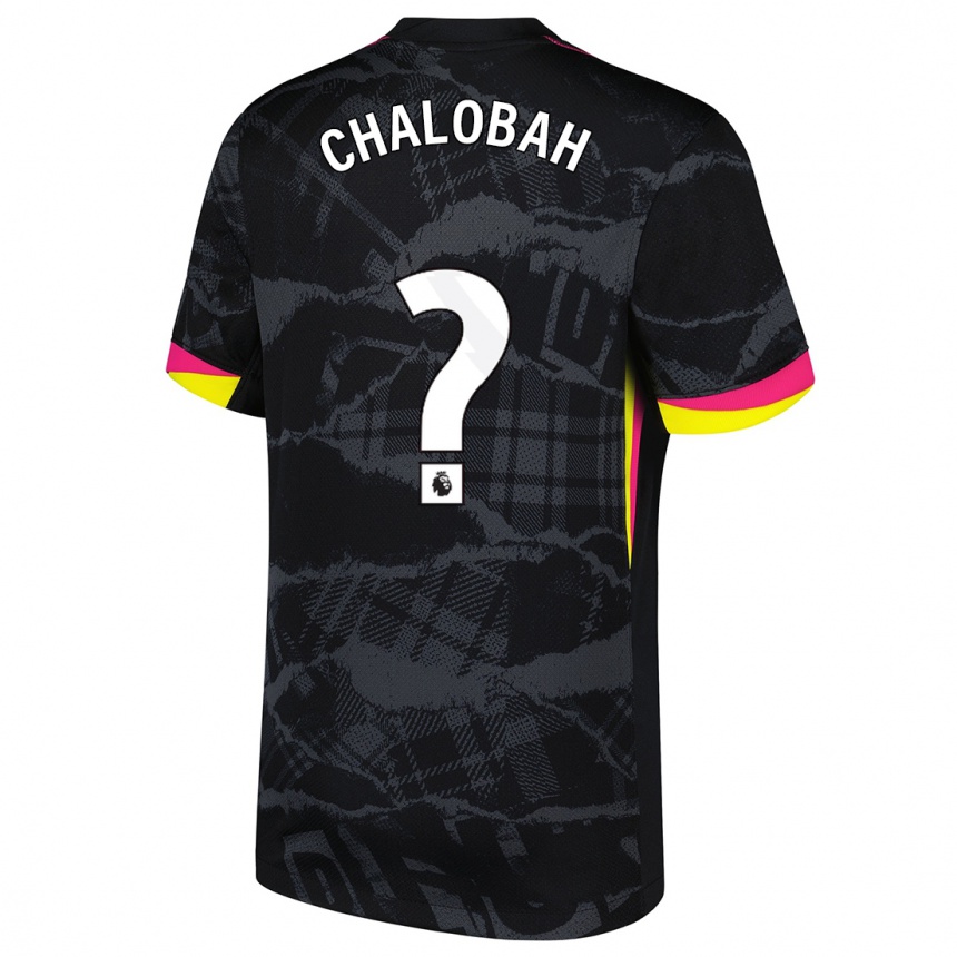 Vaikiškas Trevoh Chalobah #0 Juoda Rožinė Trečias Marškinėliai 2024/25 T-Shirt