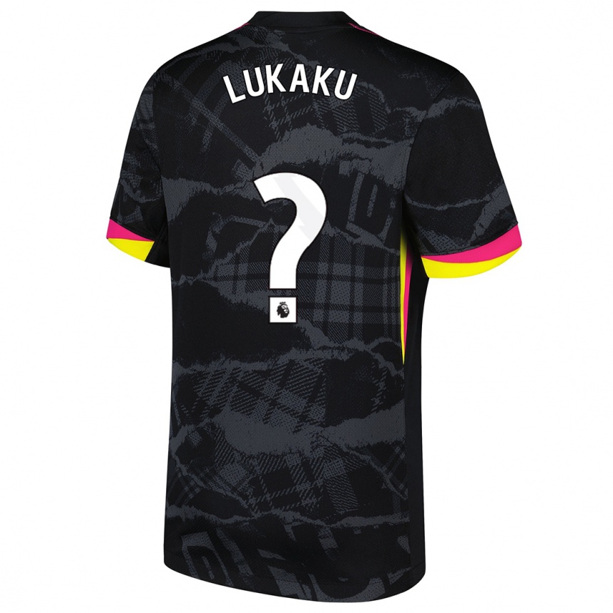 Vaikiškas Romelu Lukaku #0 Juoda Rožinė Trečias Marškinėliai 2024/25 T-Shirt