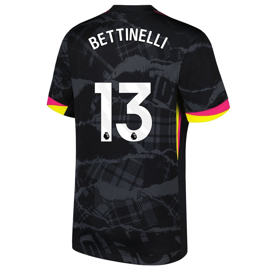 Vaikiškas Marcus Bettinelli #13 Juoda Rožinė Trečias Marškinėliai 2024/25 T-Shirt