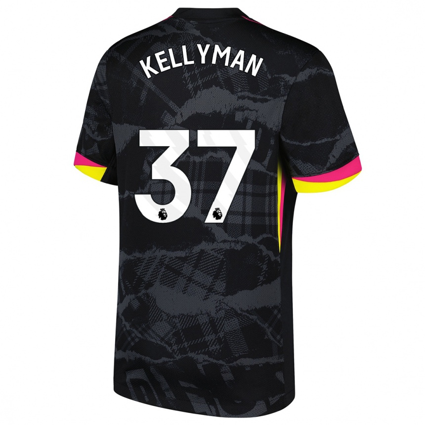 Vaikiškas Omari Kellyman #37 Juoda Rožinė Trečias Marškinėliai 2024/25 T-Shirt