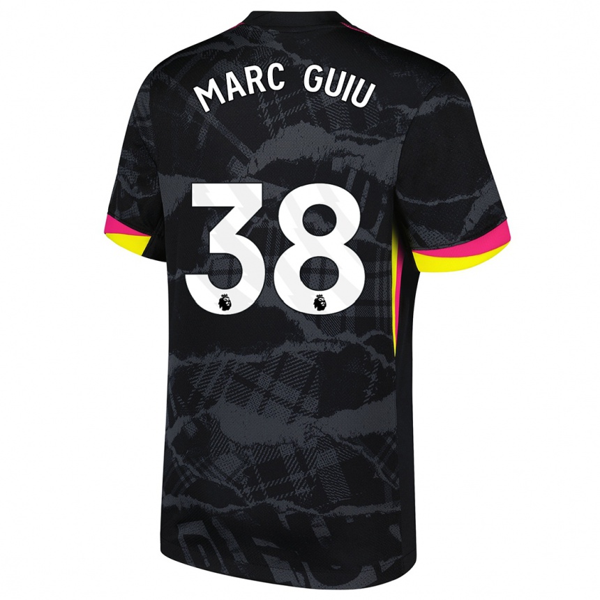 Vaikiškas Marc Guiu #38 Juoda Rožinė Trečias Marškinėliai 2024/25 T-Shirt