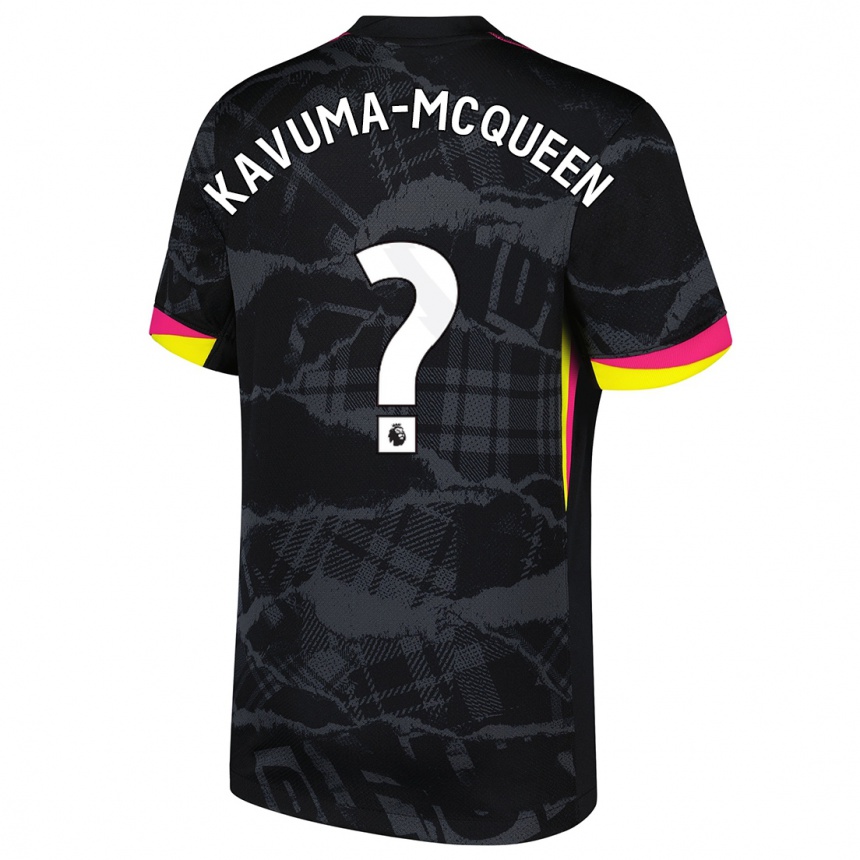 Vaikiškas Ryan Kavuma-Mcqueen #0 Juoda Rožinė Trečias Marškinėliai 2024/25 T-Shirt