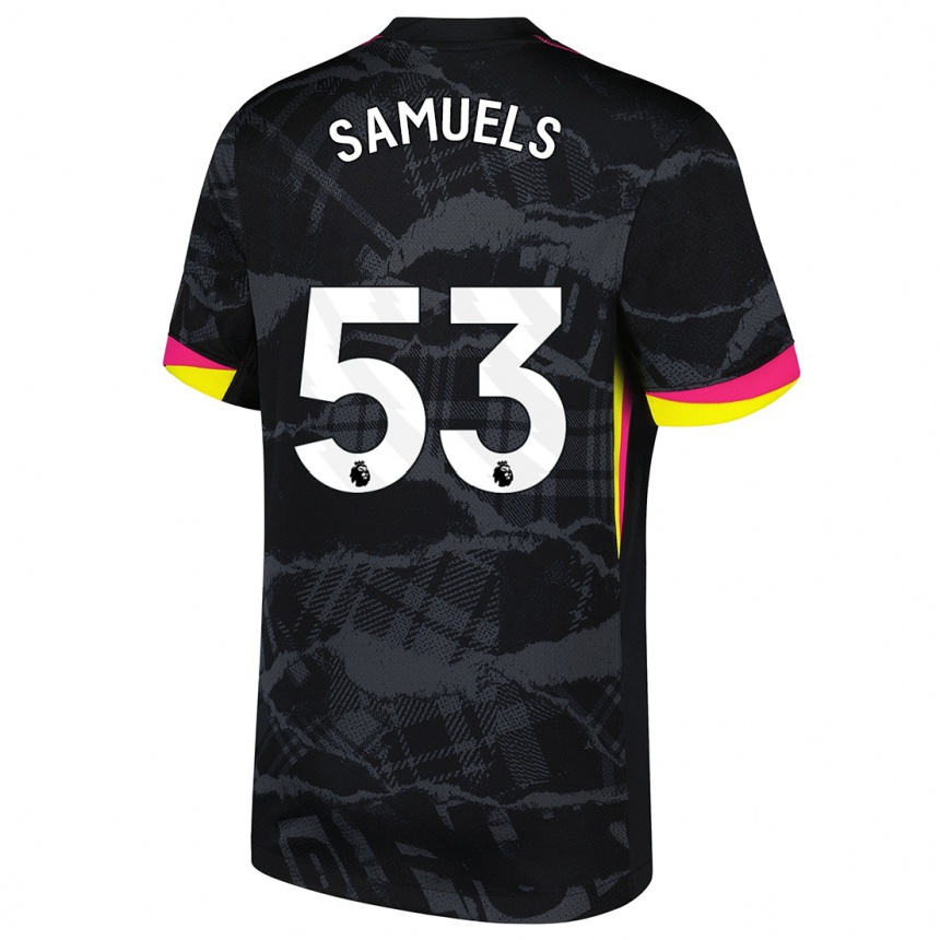 Vaikiškas Ishé Samuels-Smith #53 Juoda Rožinė Trečias Marškinėliai 2024/25 T-Shirt