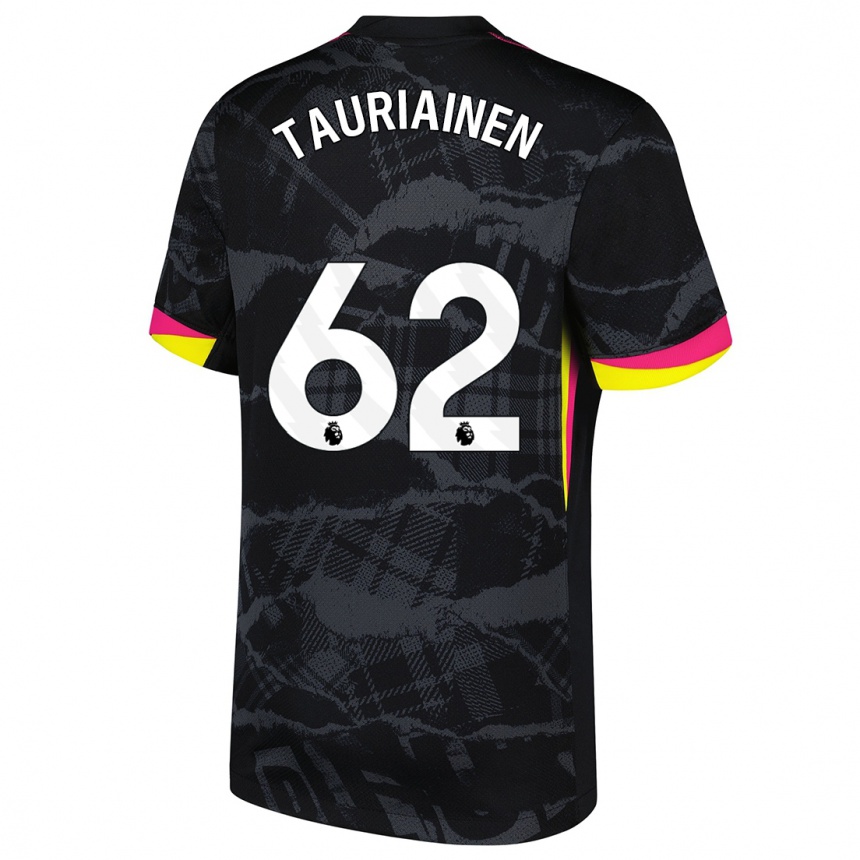 Vaikiškas Jimi Tauriainen #62 Juoda Rožinė Trečias Marškinėliai 2024/25 T-Shirt