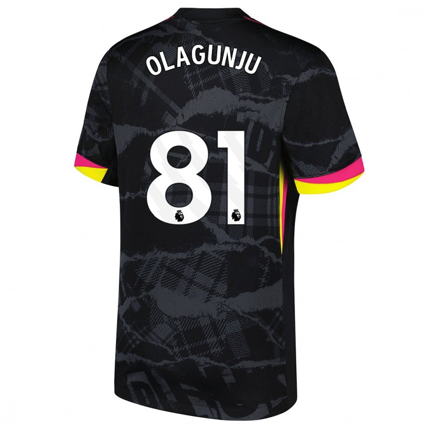 Vaikiškas Saheed Olagunju #81 Juoda Rožinė Trečias Marškinėliai 2024/25 T-Shirt