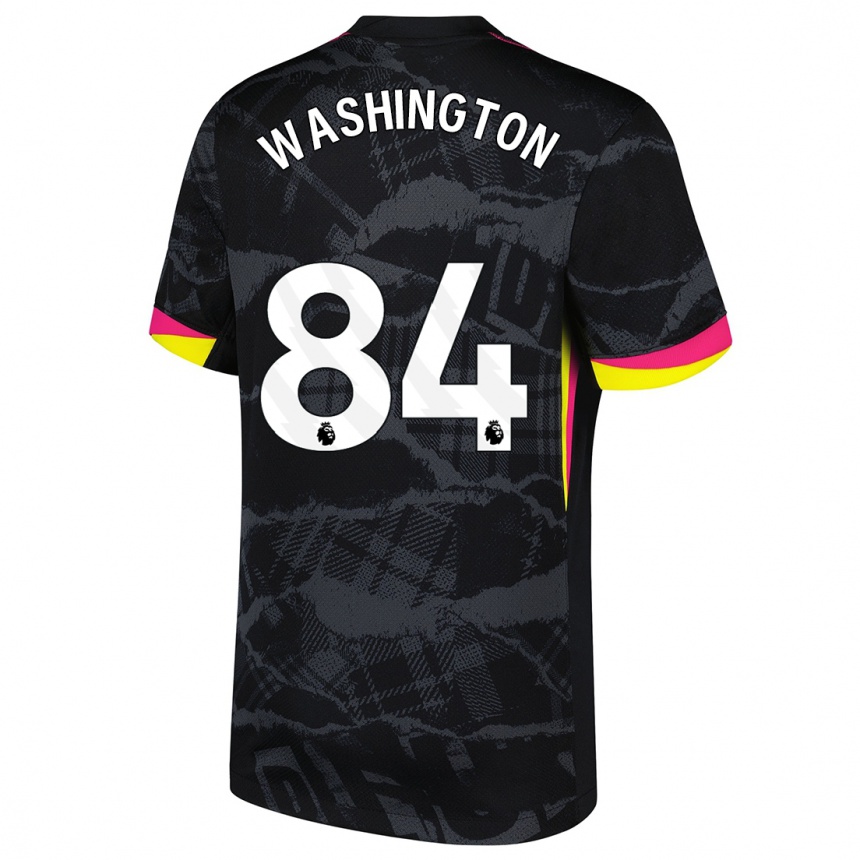 Vaikiškas Marcell Washington #84 Juoda Rožinė Trečias Marškinėliai 2024/25 T-Shirt