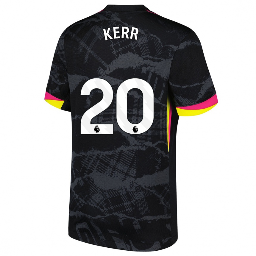 Vaikiškas Sam Kerr #20 Juoda Rožinė Trečias Marškinėliai 2024/25 T-Shirt