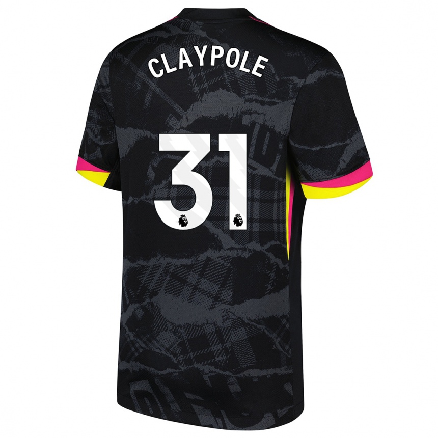 Vaikiškas Aimee Claypole #31 Juoda Rožinė Trečias Marškinėliai 2024/25 T-Shirt