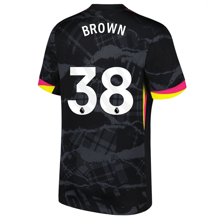 Vaikiškas Cerys Brown #38 Juoda Rožinė Trečias Marškinėliai 2024/25 T-Shirt