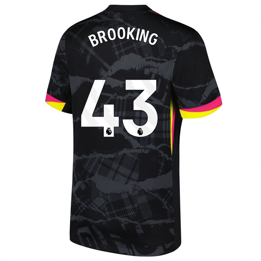 Vaikiškas Josh Brooking #43 Juoda Rožinė Trečias Marškinėliai 2024/25 T-Shirt