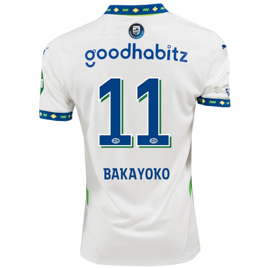 Vaikiškas Johan Bakayoko #11 Balta Tamsiai Mėlyna Trečias Marškinėliai 2024/25 T-Shirt