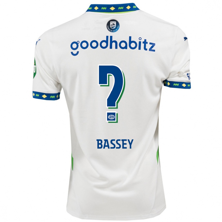 Vaikiškas Essien Bassey #0 Balta Tamsiai Mėlyna Trečias Marškinėliai 2024/25 T-Shirt