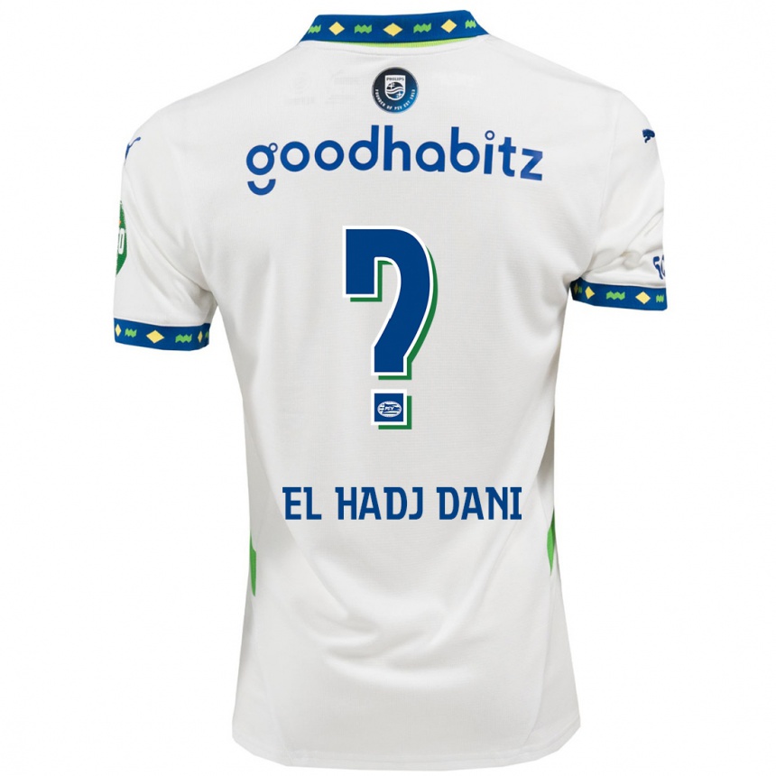 Vaikiškas Soudais El Hadj Dani #0 Balta Tamsiai Mėlyna Trečias Marškinėliai 2024/25 T-Shirt