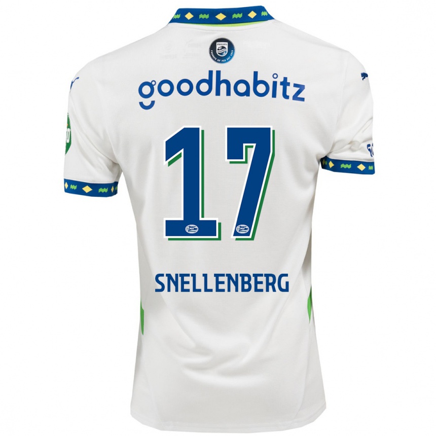 Vaikiškas Maxime Snellenberg #17 Balta Tamsiai Mėlyna Trečias Marškinėliai 2024/25 T-Shirt