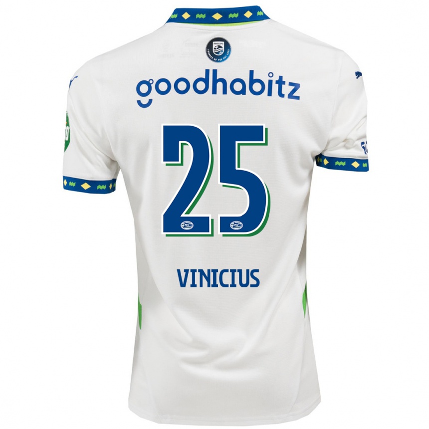 Vaikiškas Carlos Vinicius #25 Balta Tamsiai Mėlyna Trečias Marškinėliai 2024/25 T-Shirt