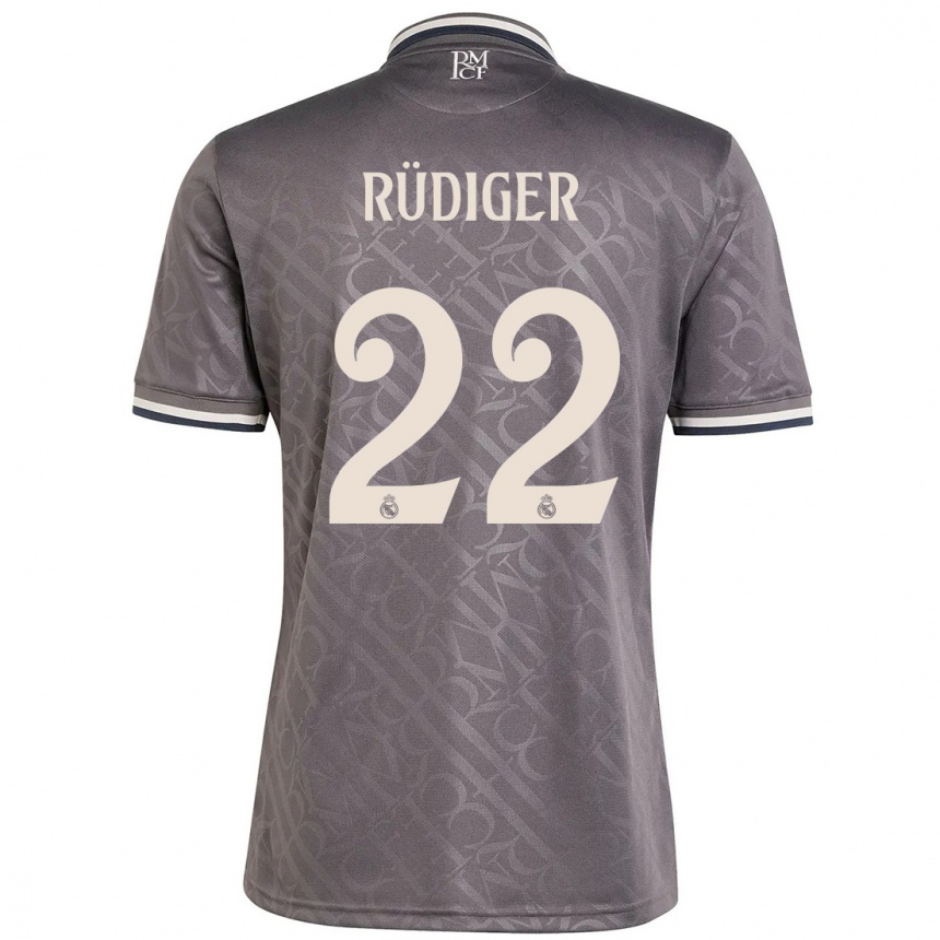 Vaikiškas Antonio Rudiger #22 Anglis Trečias Marškinėliai 2024/25 T-Shirt