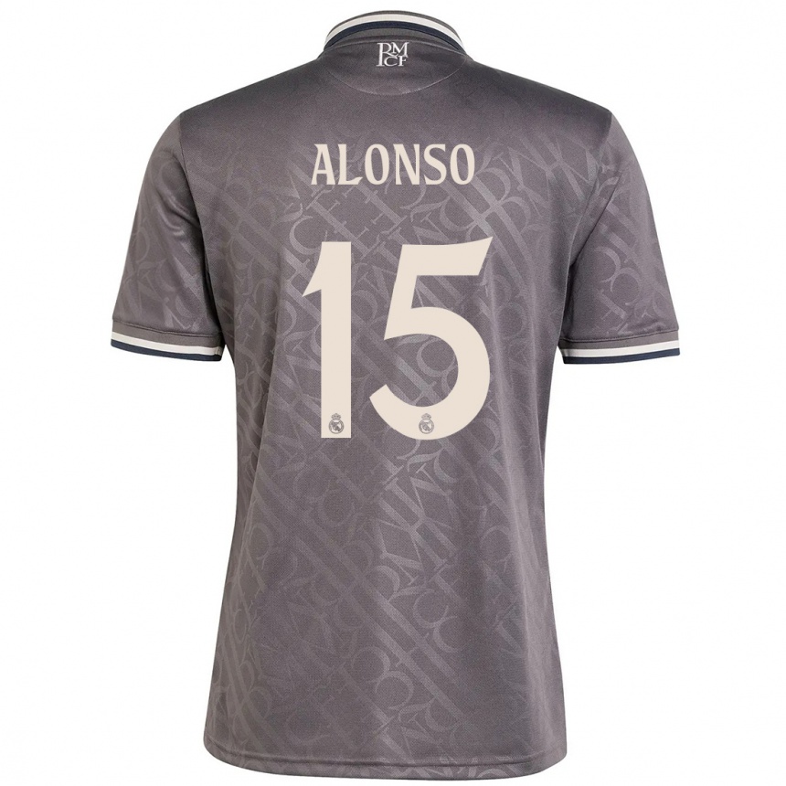 Vaikiškas Borja Alonso #15 Anglis Trečias Marškinėliai 2024/25 T-Shirt