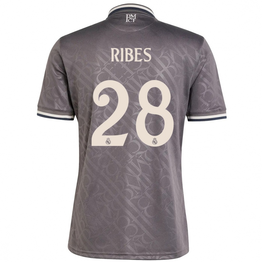 Vaikiškas Kike Ribes #28 Anglis Trečias Marškinėliai 2024/25 T-Shirt