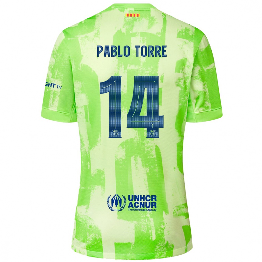 Vaikiškas Pablo Torre #14 Kalkių Trečias Marškinėliai 2024/25 T-Shirt