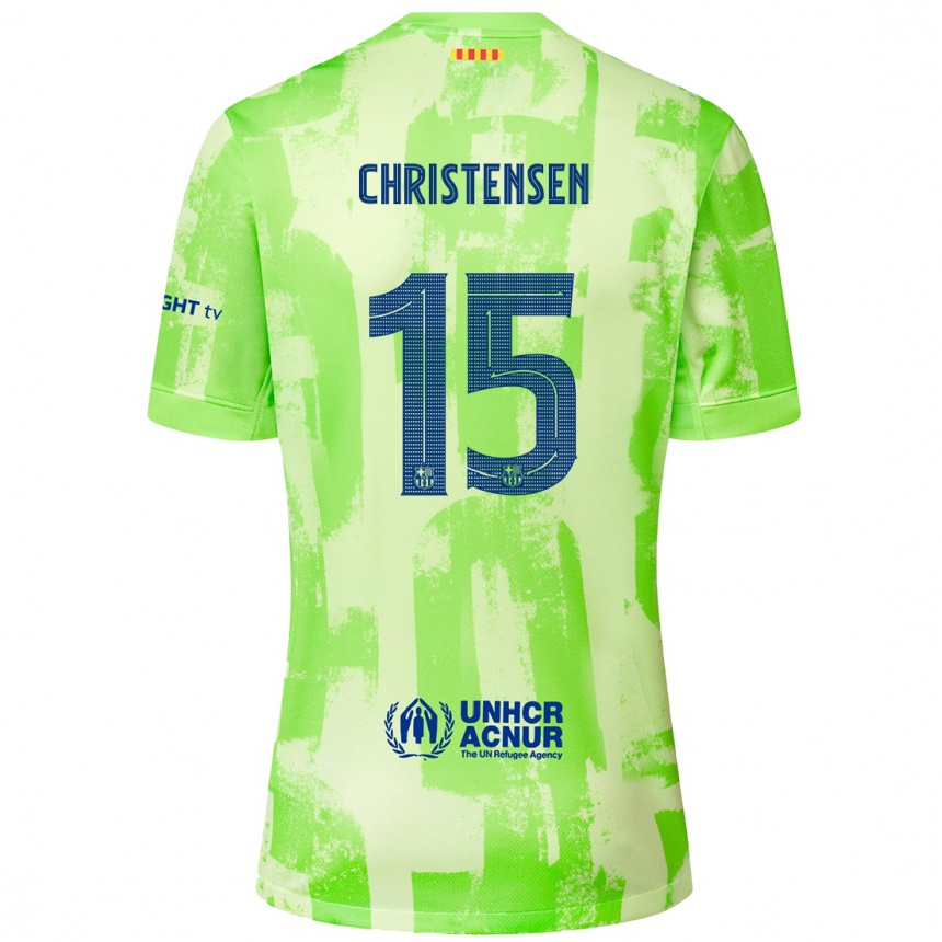 Vaikiškas Andreas Christensen #15 Kalkių Trečias Marškinėliai 2024/25 T-Shirt