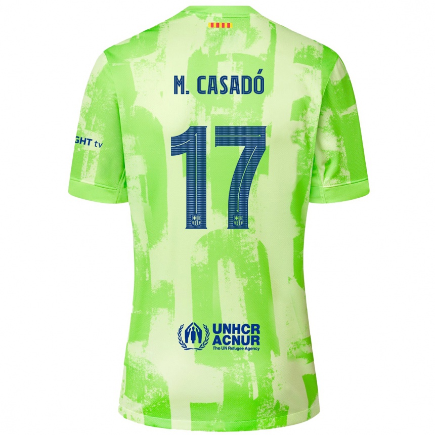 Vaikiškas Marc Casado #17 Kalkių Trečias Marškinėliai 2024/25 T-Shirt