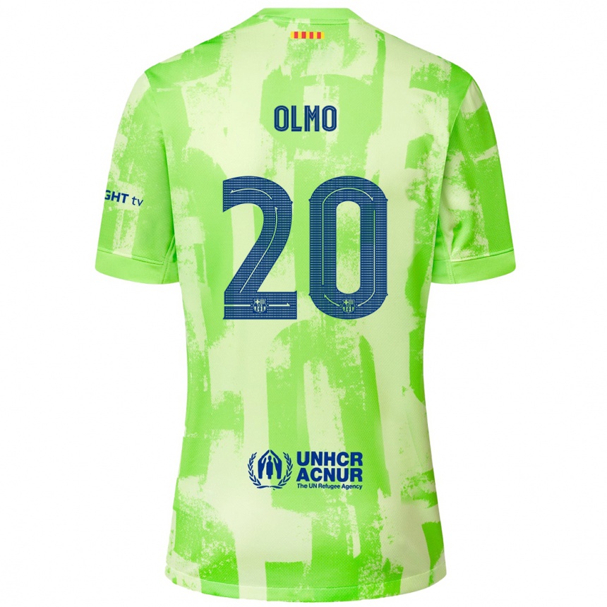 Vaikiškas Dani Olmo #20 Kalkių Trečias Marškinėliai 2024/25 T-Shirt