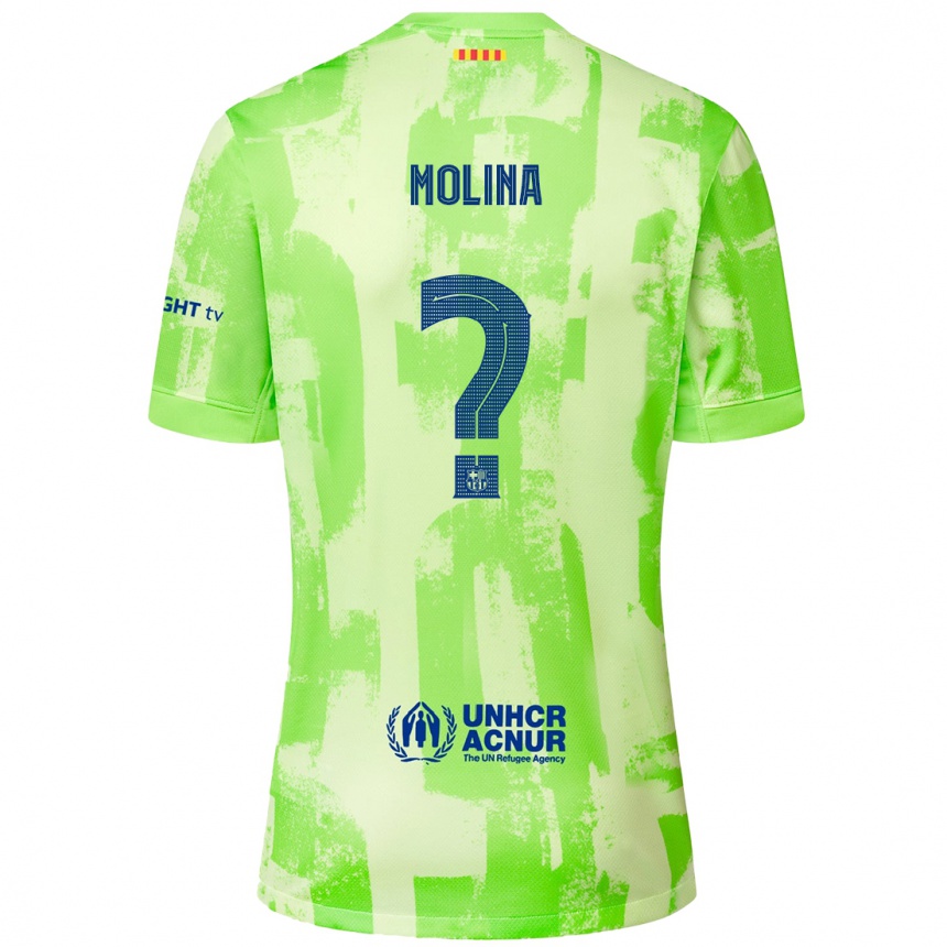 Vaikiškas Jan Molina #0 Kalkių Trečias Marškinėliai 2024/25 T-Shirt