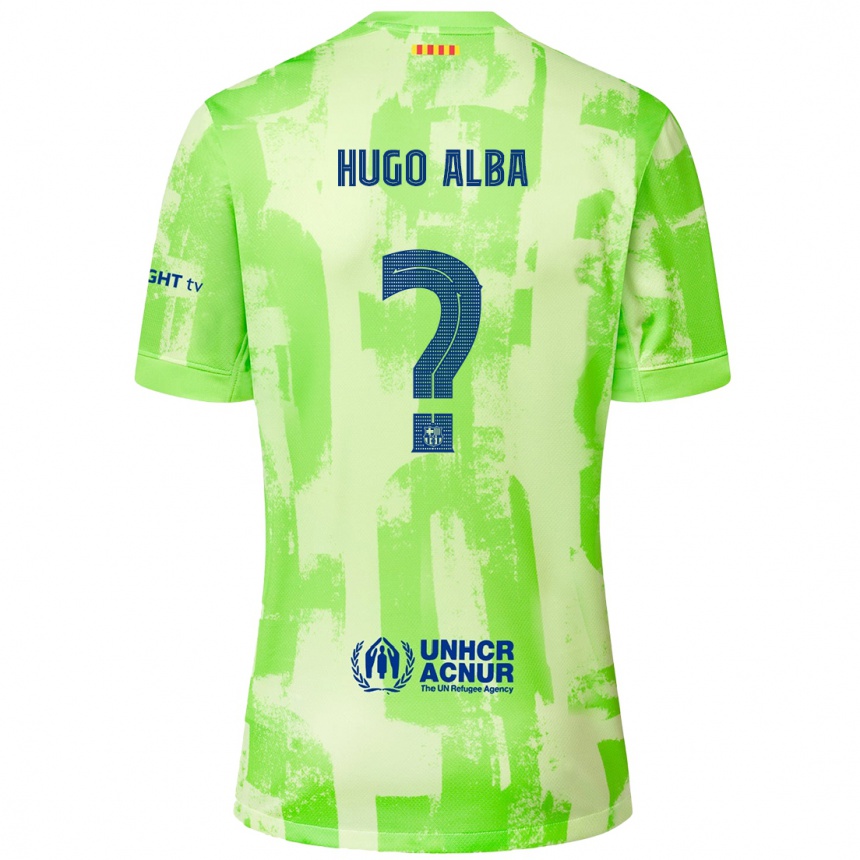 Vaikiškas Hugo Alba #0 Kalkių Trečias Marškinėliai 2024/25 T-Shirt