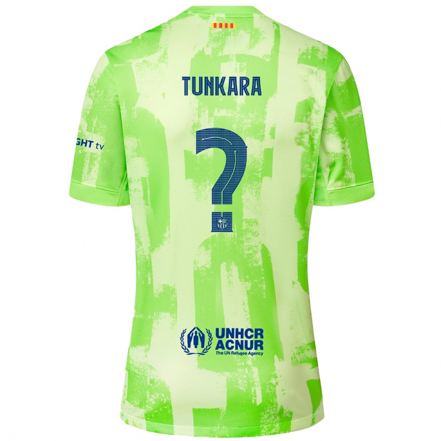 Vaikiškas Ebrima Tunkara #0 Kalkių Trečias Marškinėliai 2024/25 T-Shirt