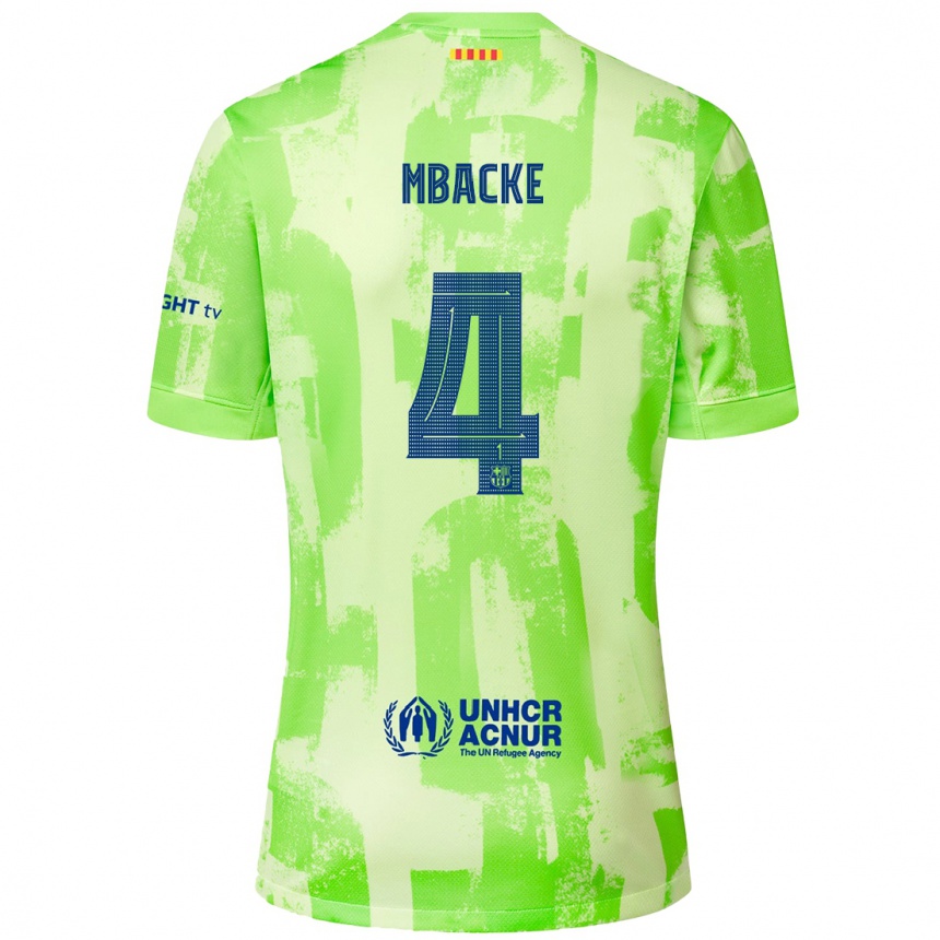 Vaikiškas Mamadou Mbacke #4 Kalkių Trečias Marškinėliai 2024/25 T-Shirt