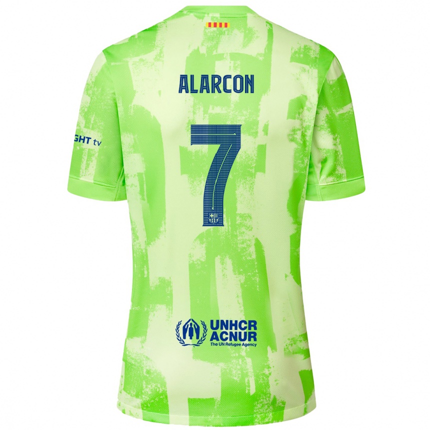 Vaikiškas Angel Alarcon #7 Kalkių Trečias Marškinėliai 2024/25 T-Shirt