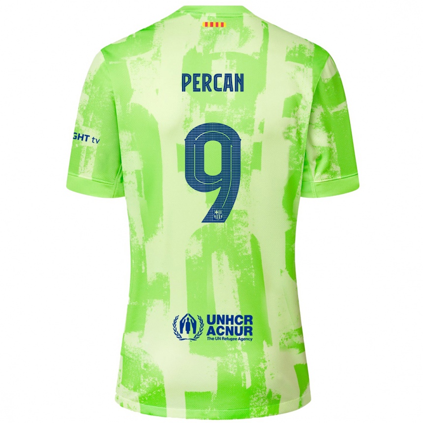 Vaikiškas Diego Percan #9 Kalkių Trečias Marškinėliai 2024/25 T-Shirt