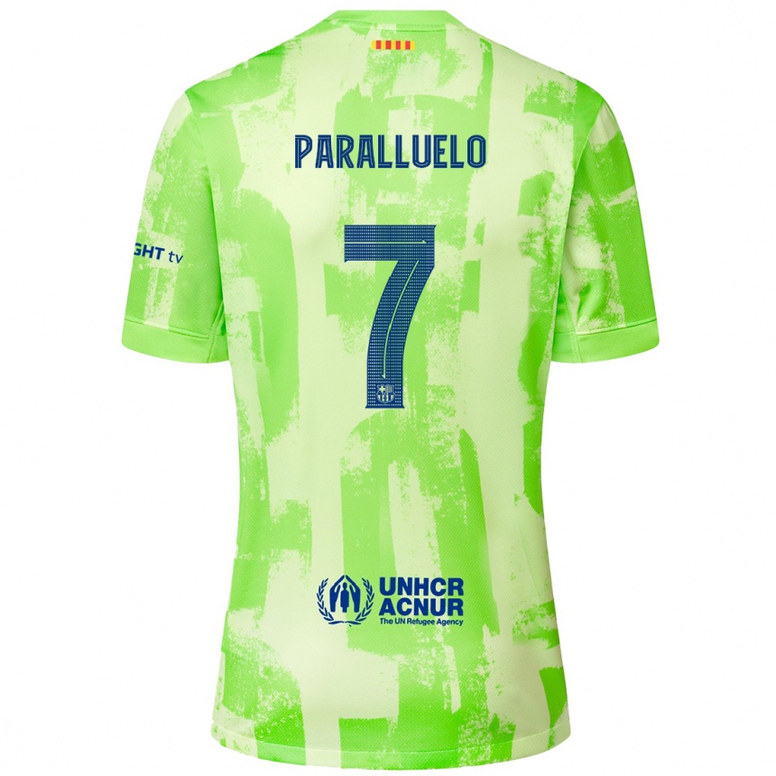 Vaikiškas Salma Paralluelo #7 Kalkių Trečias Marškinėliai 2024/25 T-Shirt