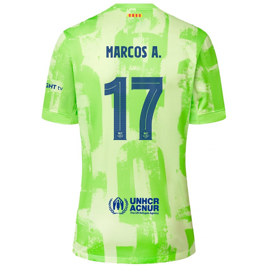 Vaikiškas Marcos Alonso #17 Kalkių Trečias Marškinėliai 2024/25 T-Shirt