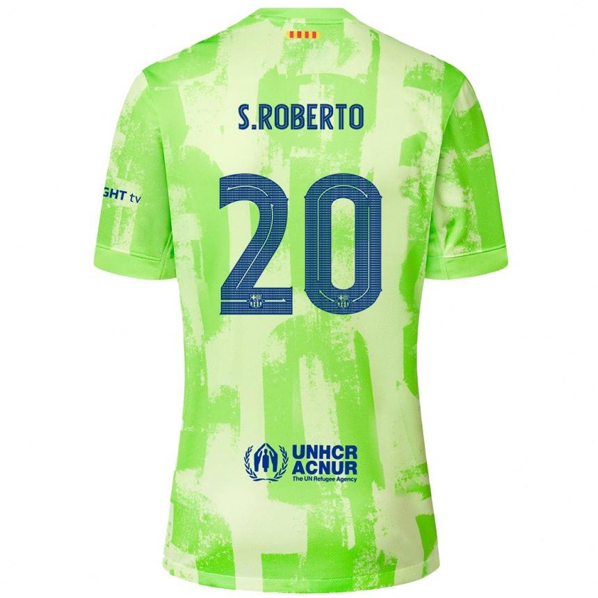 Vaikiškas Sergi Roberto #20 Kalkių Trečias Marškinėliai 2024/25 T-Shirt