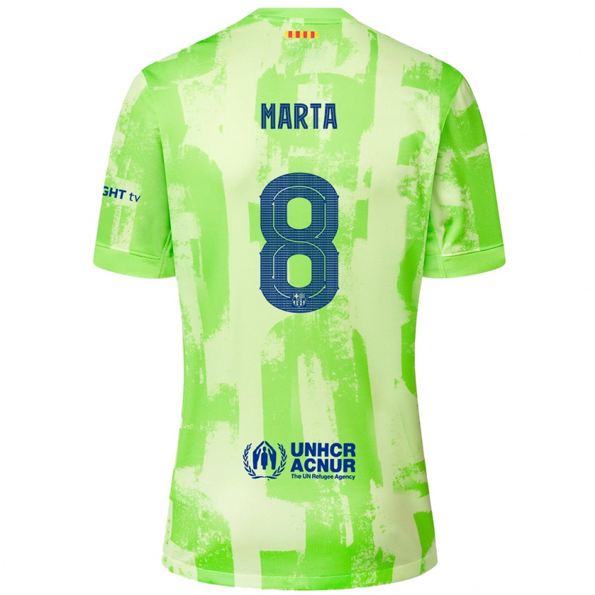 Vaikiškas Marta Torrejon #8 Kalkių Trečias Marškinėliai 2024/25 T-Shirt