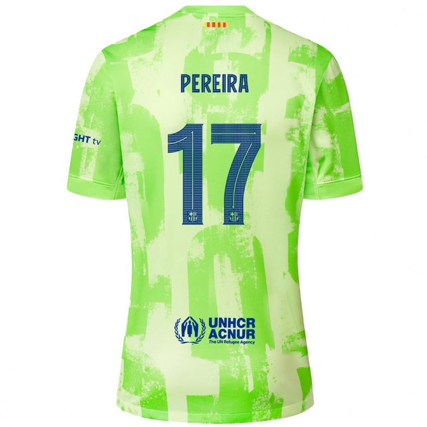 Vaikiškas Andrea Pereira #17 Kalkių Trečias Marškinėliai 2024/25 T-Shirt