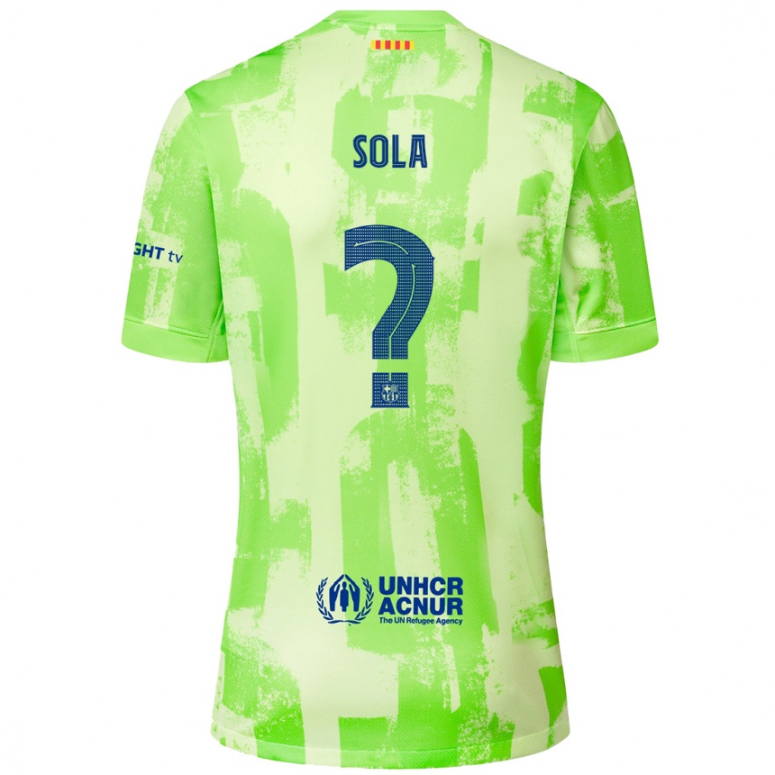 Vaikiškas Arnau Sola #0 Kalkių Trečias Marškinėliai 2024/25 T-Shirt