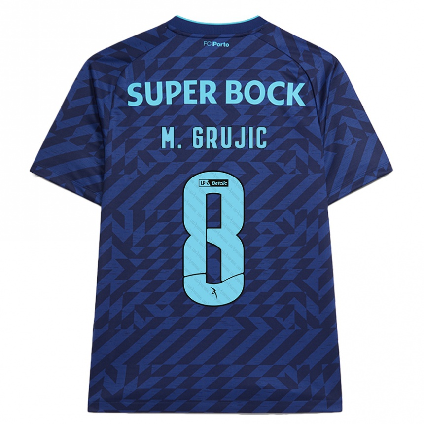 Vaikiškas Marko Grujic #8 Tamsiai Mėlyna Trečias Marškinėliai 2024/25 T-Shirt