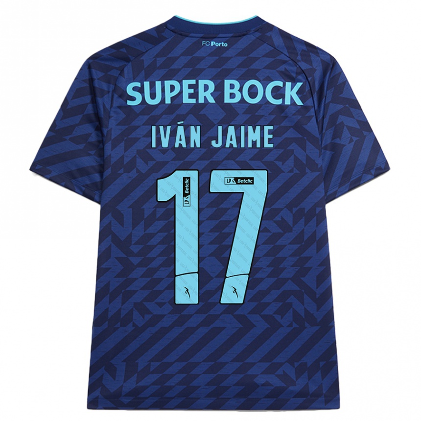 Vaikiškas Iván Jaime #17 Tamsiai Mėlyna Trečias Marškinėliai 2024/25 T-Shirt