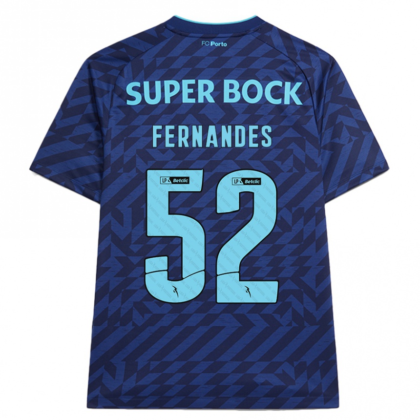 Vaikiškas Martim Fernandes #52 Tamsiai Mėlyna Trečias Marškinėliai 2024/25 T-Shirt