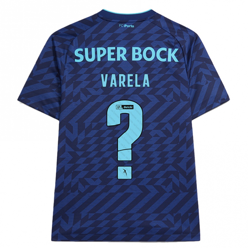 Vaikiškas Cardoso Varela #0 Tamsiai Mėlyna Trečias Marškinėliai 2024/25 T-Shirt