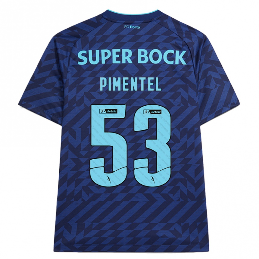 Vaikiškas Eric Pimentel #53 Tamsiai Mėlyna Trečias Marškinėliai 2024/25 T-Shirt