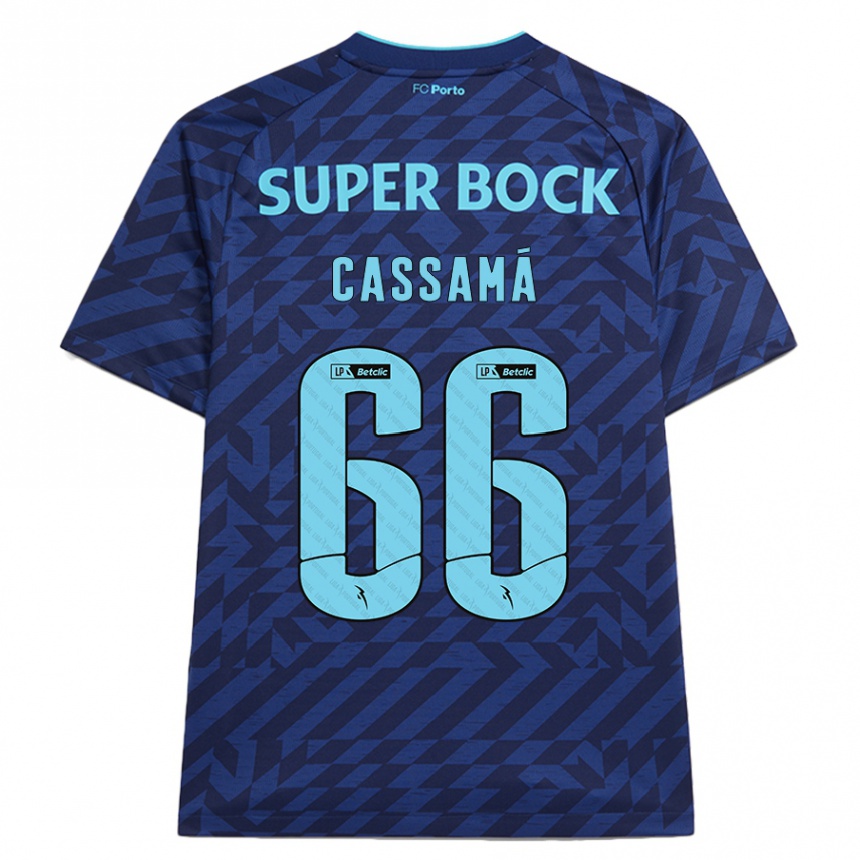 Vaikiškas Adramane Cassamá #66 Tamsiai Mėlyna Trečias Marškinėliai 2024/25 T-Shirt