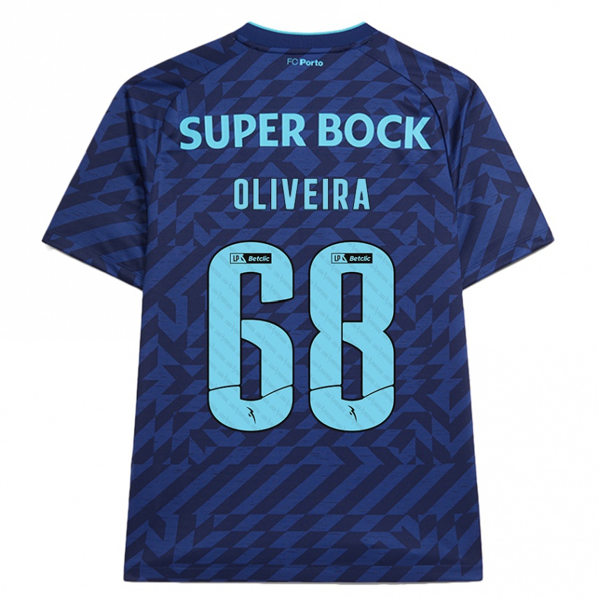 Vaikiškas André Oliveira #68 Tamsiai Mėlyna Trečias Marškinėliai 2024/25 T-Shirt