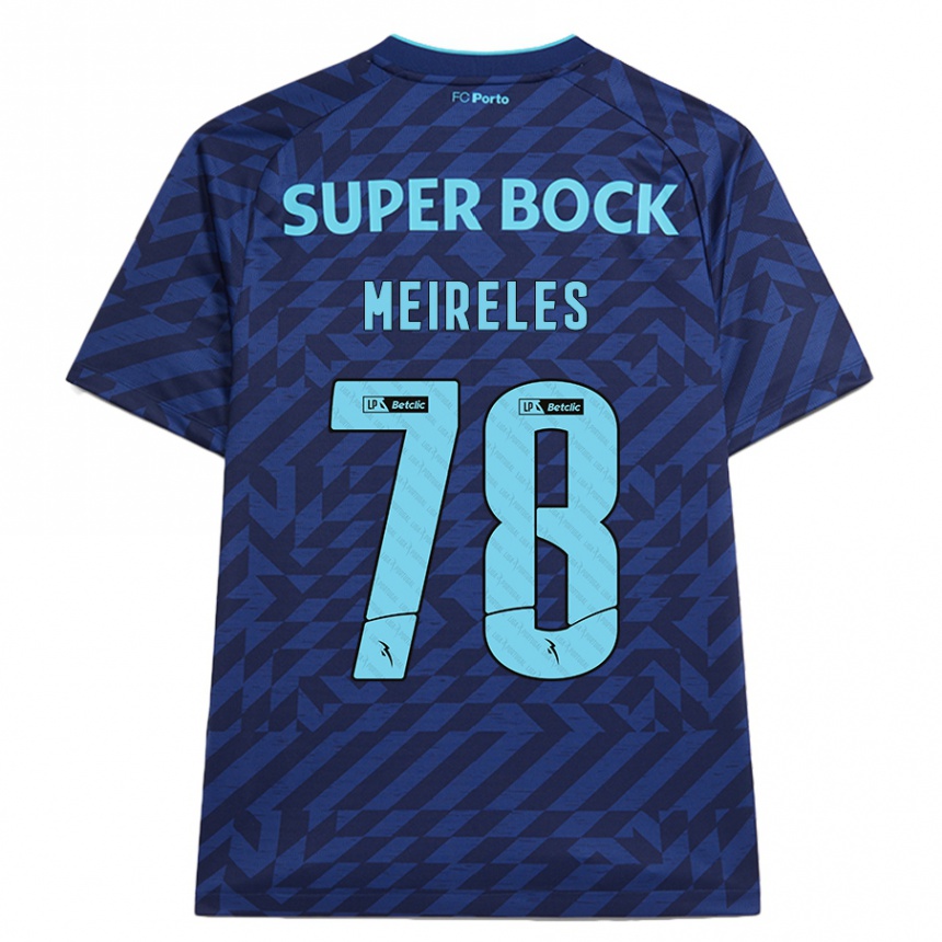 Vaikiškas Jorge Meireles #78 Tamsiai Mėlyna Trečias Marškinėliai 2024/25 T-Shirt