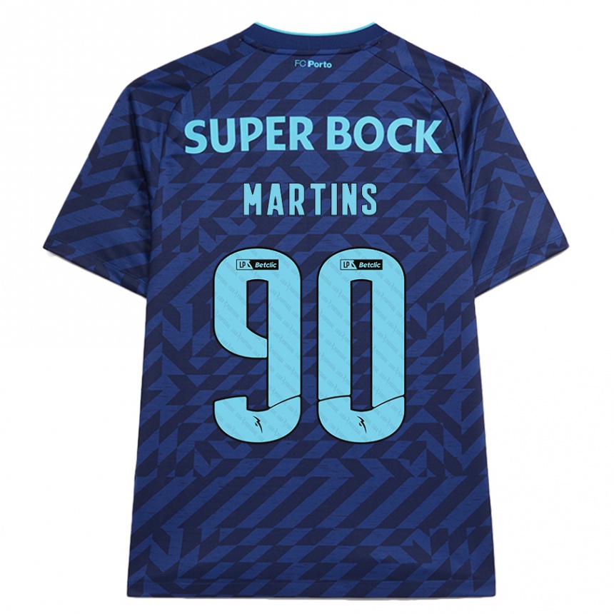 Vaikiškas Gil Martins #90 Tamsiai Mėlyna Trečias Marškinėliai 2024/25 T-Shirt