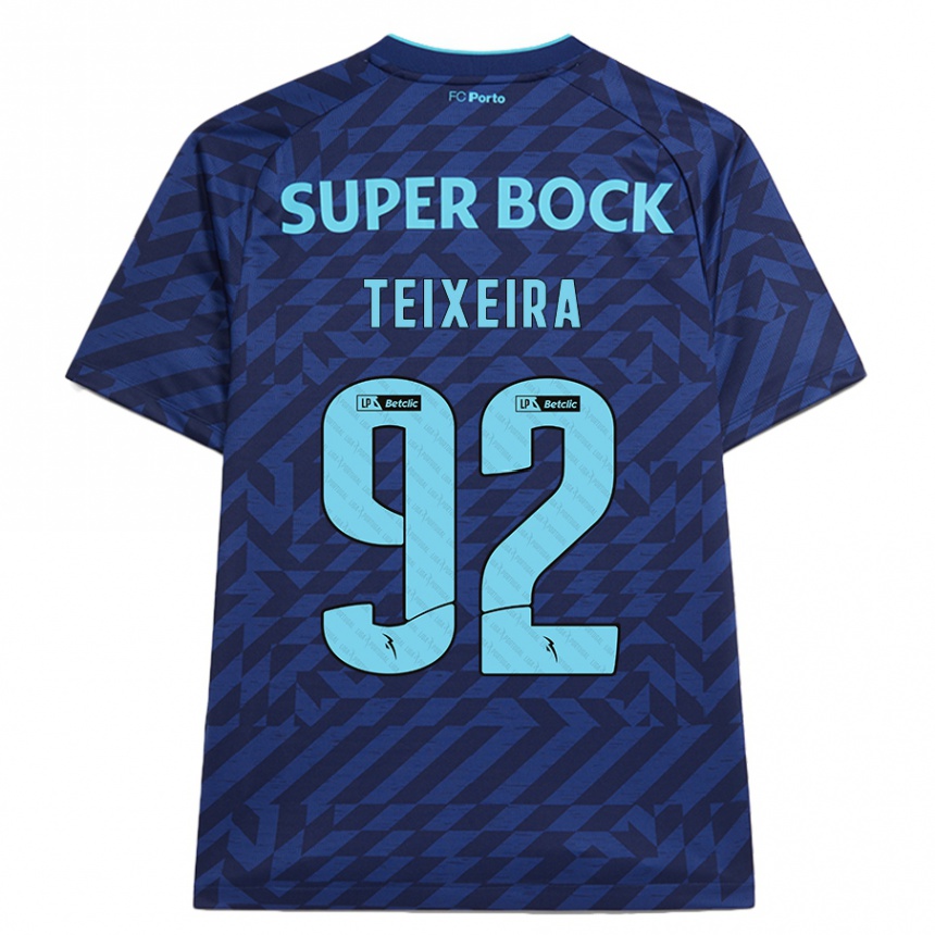 Vaikiškas João Teixeira #92 Tamsiai Mėlyna Trečias Marškinėliai 2024/25 T-Shirt