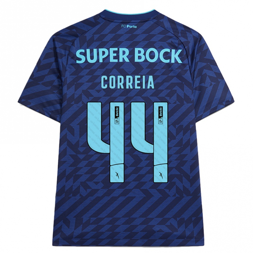 Vaikiškas Romain Correia #44 Tamsiai Mėlyna Trečias Marškinėliai 2024/25 T-Shirt